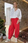 Made in Italy Lagenlook Shelby Cocoon Pant Rouge
